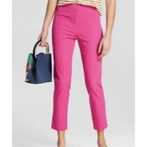 A New Day Size 17 R Pink Capri Pants Side Zip Skinny Ankle‎ High Rise Fitted Hip